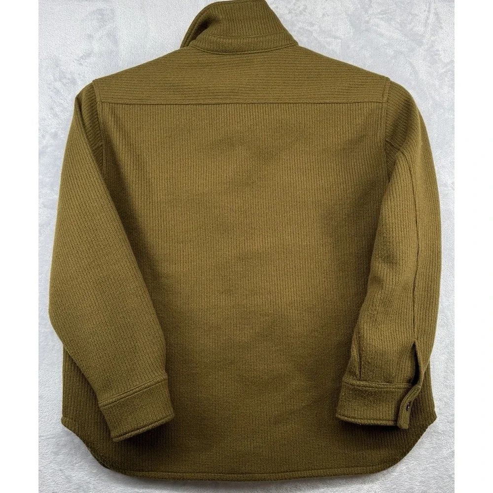 Banana Republic Wool Blend Button Down Cost Jacket Military Green Men's XL